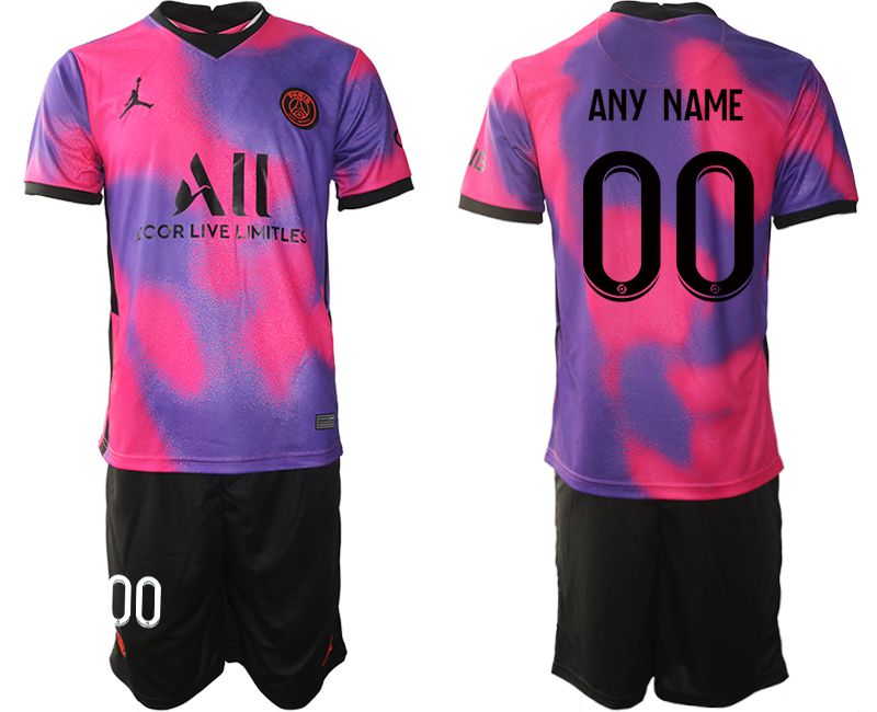 Men 2020-2021 Club Paris St German away purple customized Soccer Jersey->customized soccer jersey->Custom Jersey